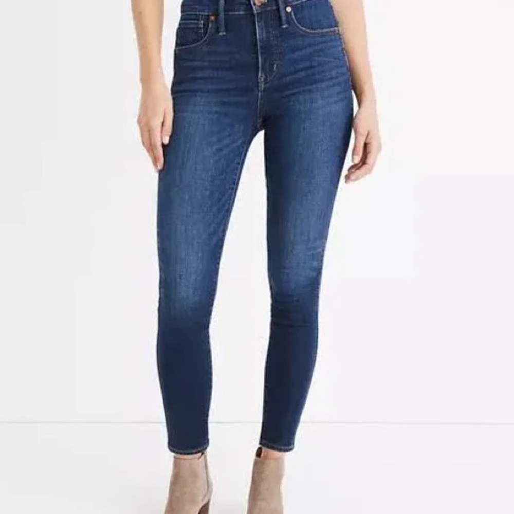 Madewell High Rise Blue Skinny Jeans